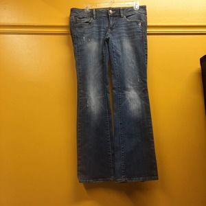 American Eagle Low Waist Slim Boot Stretch Distressed Jeans - Size 8 Short
